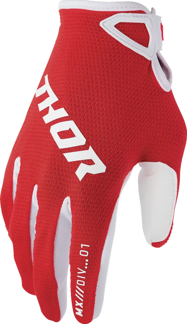 Thor Ridemode Static MX Handsker – Rød/Hvid, L