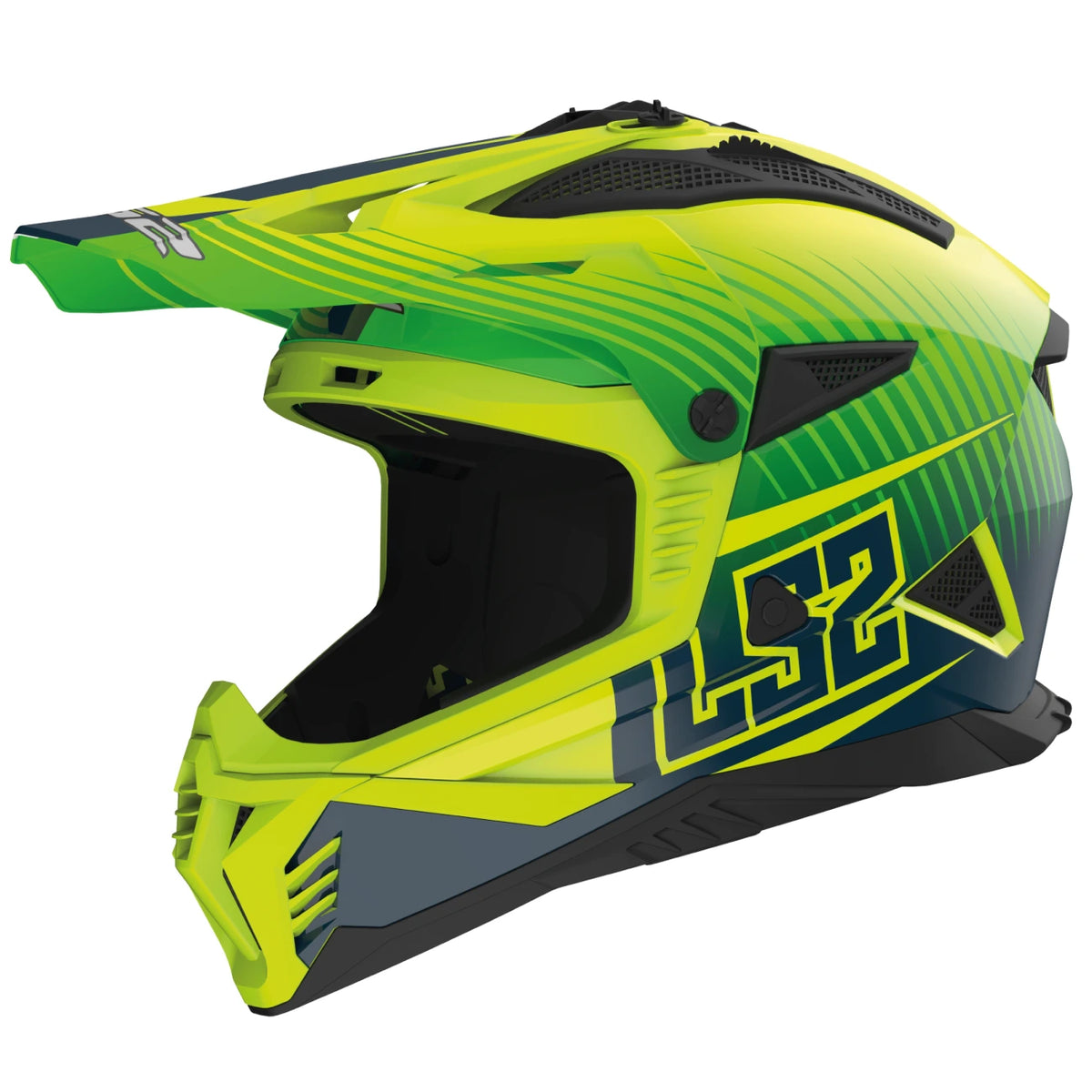 LS2 MX708 FAST II DUCK H-V GREEN YELLOW