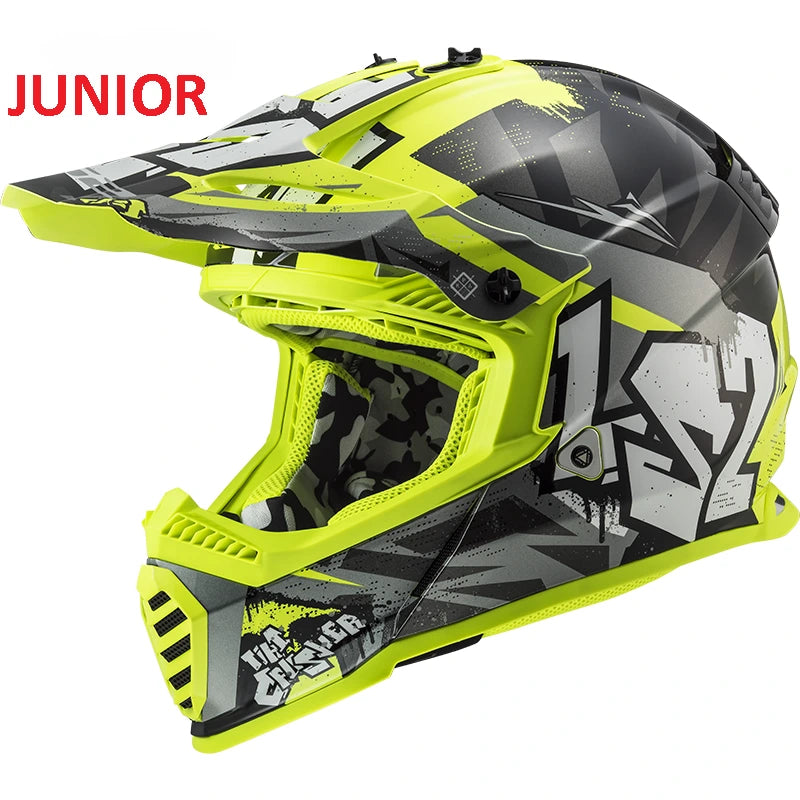 LS2 MX437 FAST EVO MINI CRUSH BL YELLOW